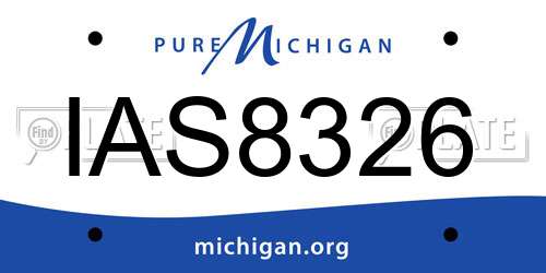 IAS8326 Michigan License Plate