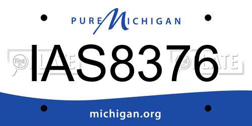 IAS8376 Michigan License Plate