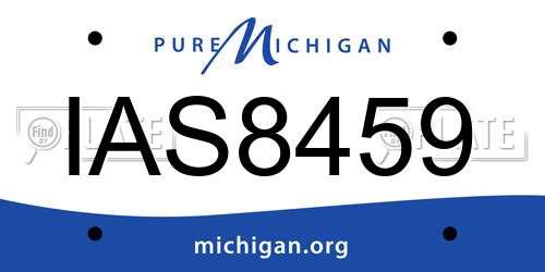 IAS8459 Michigan License Plate