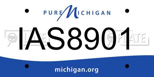IAS8901 Michigan License Plate