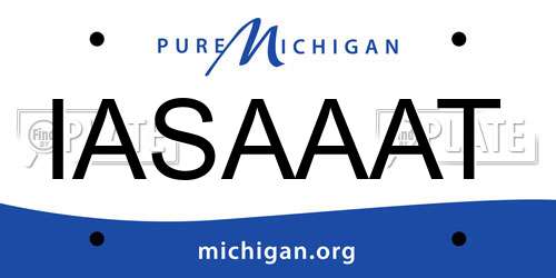 IASAAAT Michigan License Plate