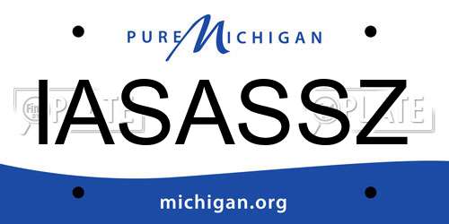 IASASSZ Michigan License Plate