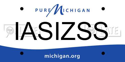 IASIZSS Michigan License Plate