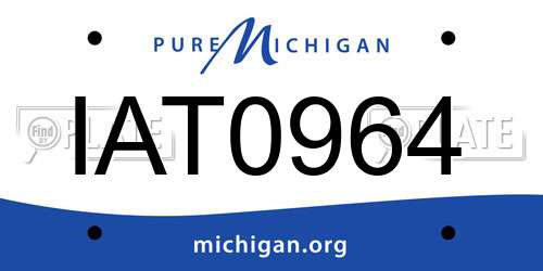 IAT0964 Michigan License Plate