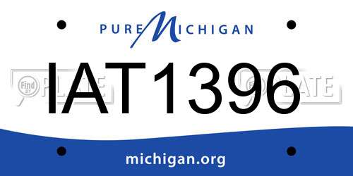 IAT1396 Michigan License Plate