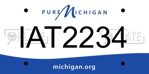 IAT2234 Michigan License Plate