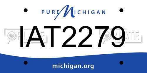 IAT2279 Michigan License Plate