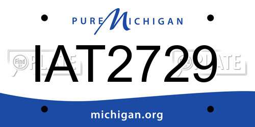 IAT2729 Michigan License Plate
