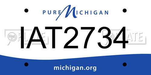 IAT2734 Michigan License Plate