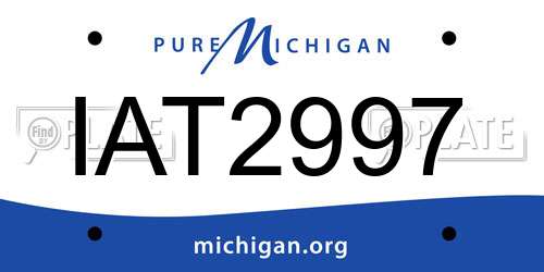 IAT2997 Michigan License Plate