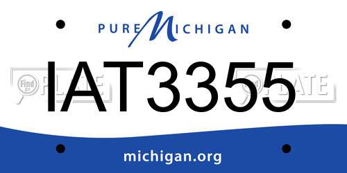 IAT3355 Michigan License Plate