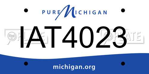 IAT4023 Michigan License Plate