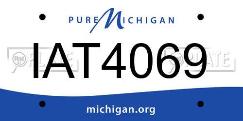 IAT4069 Michigan License Plate