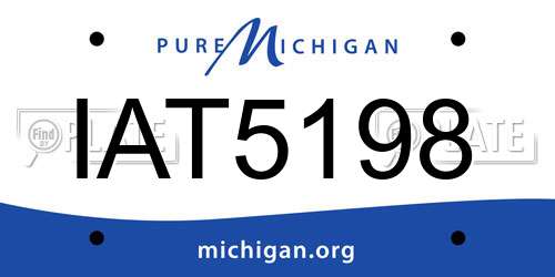 IAT5198 Michigan License Plate
