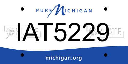 IAT5229 Michigan License Plate