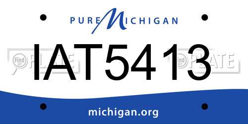 IAT5413 Michigan License Plate
