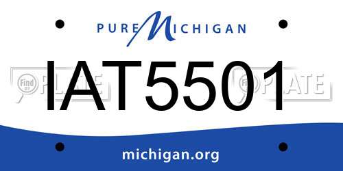 IAT5501 Michigan License Plate