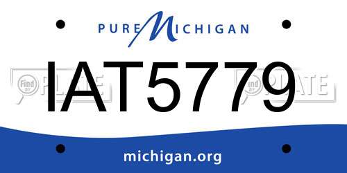 IAT5779 Michigan License Plate