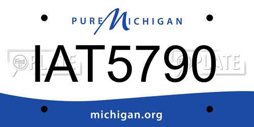 IAT5790 Michigan License Plate
