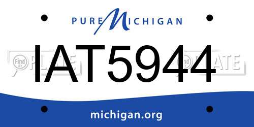 IAT5944 Michigan License Plate