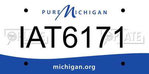 IAT6171 Michigan License Plate
