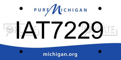 IAT7229 Michigan License Plate