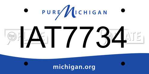 IAT7734 Michigan License Plate