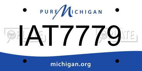 IAT7779 Michigan License Plate