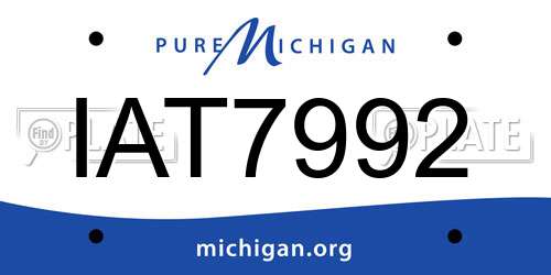 IAT7992 Michigan License Plate