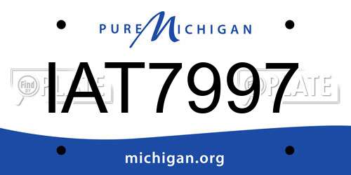 IAT7997 Michigan License Plate