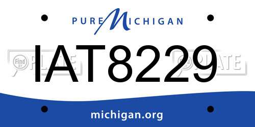 IAT8229 Michigan License Plate