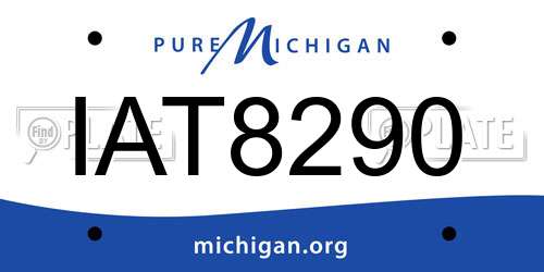 IAT8290 Michigan License Plate