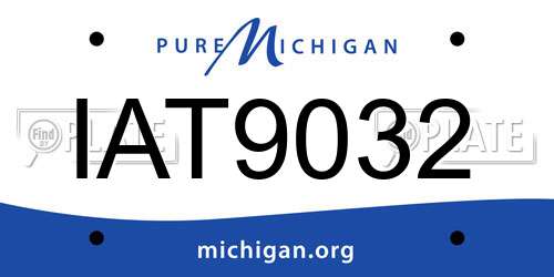 IAT9032 Michigan License Plate