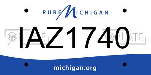 IAZ1740 Michigan License Plate