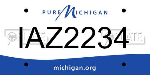 IAZ2234 Michigan License Plate