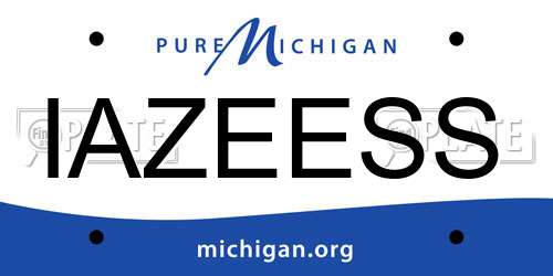 IAZEESS Michigan License Plate