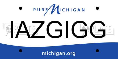 IAZGIGG Michigan License Plate