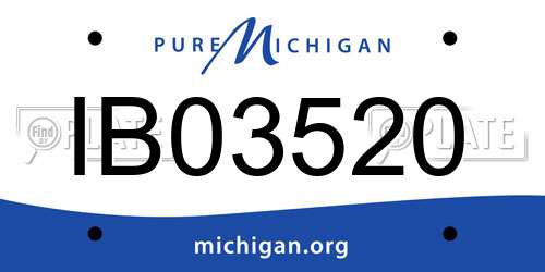 IB03520 Michigan License Plate
