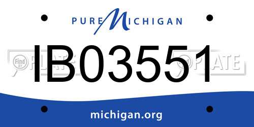 IB03551 Michigan License Plate