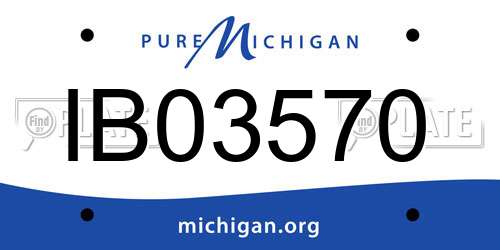 IB03570 Michigan License Plate