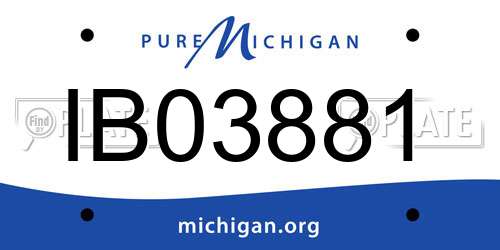 IB03881 Michigan License Plate