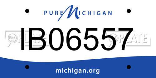 IB06557 Michigan License Plate