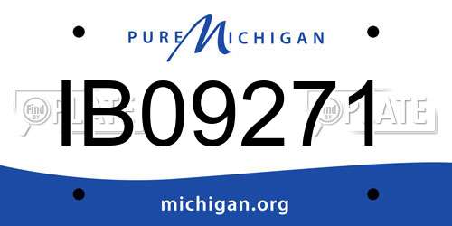 IB09271 Michigan License Plate