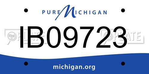 IB09723 Michigan License Plate