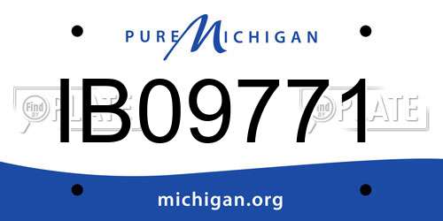 IB09771 Michigan License Plate