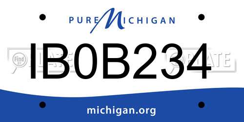 IB0B234 Michigan License Plate