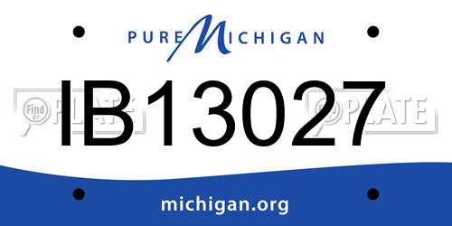 IB13027 Michigan License Plate