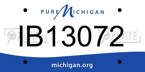 IB13072 Michigan License Plate