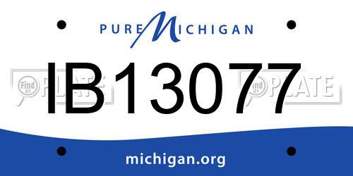 IB13077 Michigan License Plate