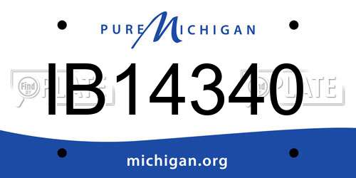 IB14340 Michigan License Plate